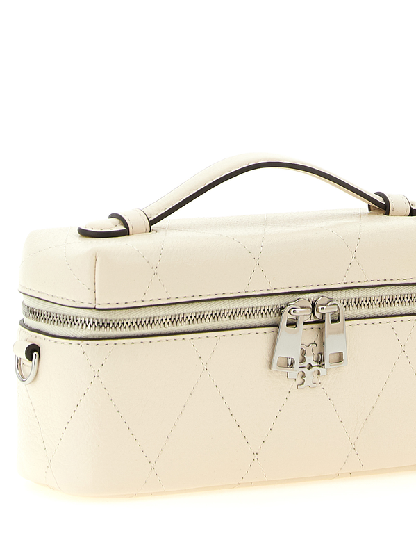 White cowhide crossbody bag-null