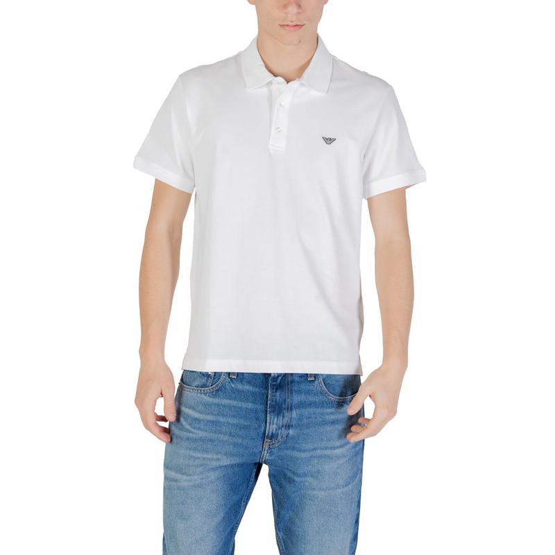 White cotton polo shirt-null