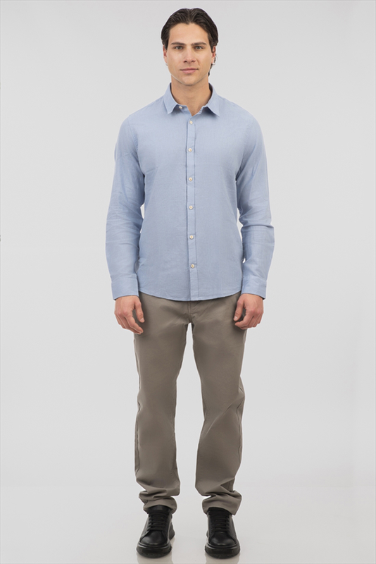 Rebase cotton lino textured shirt-null