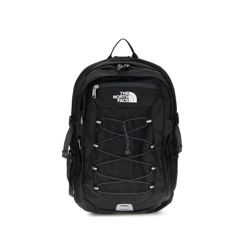 Black nylon backpack-null