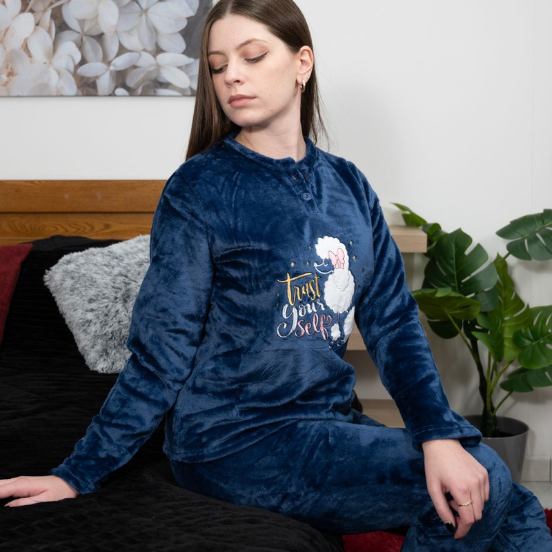 Womens thick velvet pajamas #z1639-null