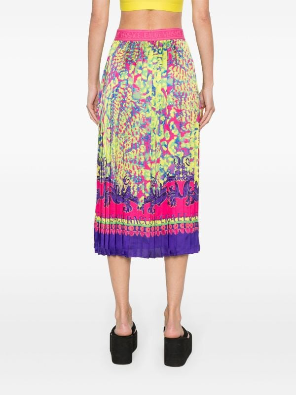 Versace jeans maxi pleated baroque skirt-null