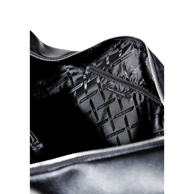 Black polyester handbag-null