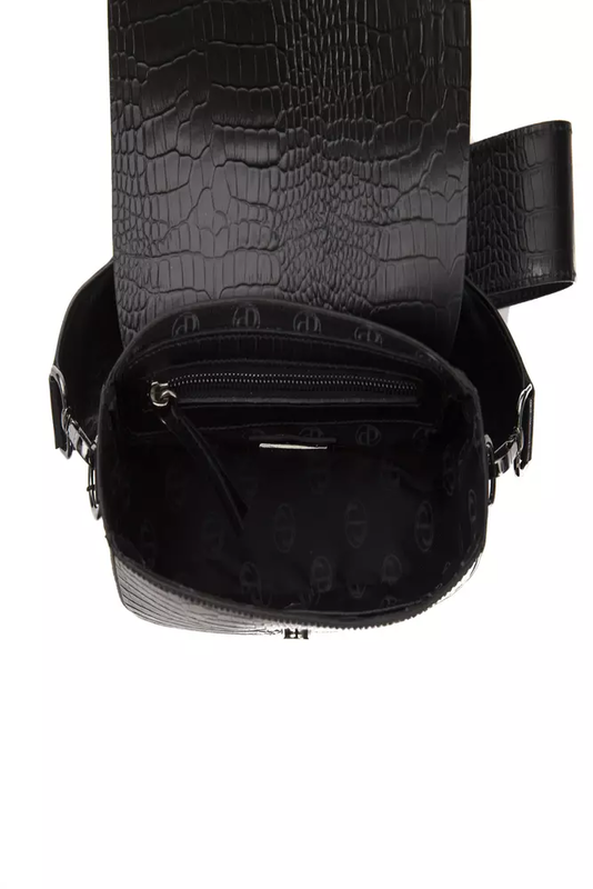 Black leather women crossbody-null