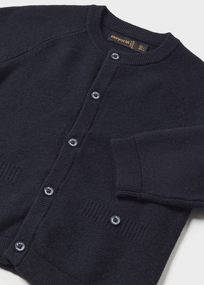 Ζακετα πλεκτη αμπιγε basic, Ναυτικο Blue, medium