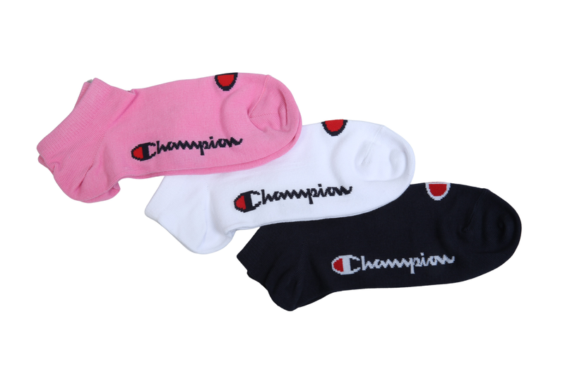 Champion unisex 3pk sneaker socks (u20100)-pink image number null