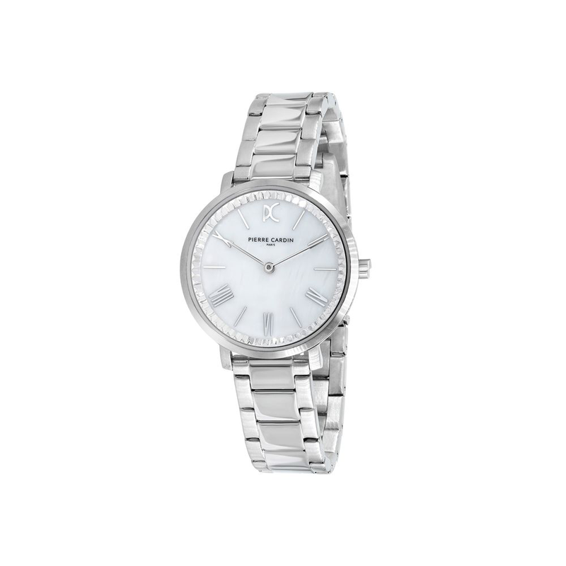 Gray stainless steel dress watch-null