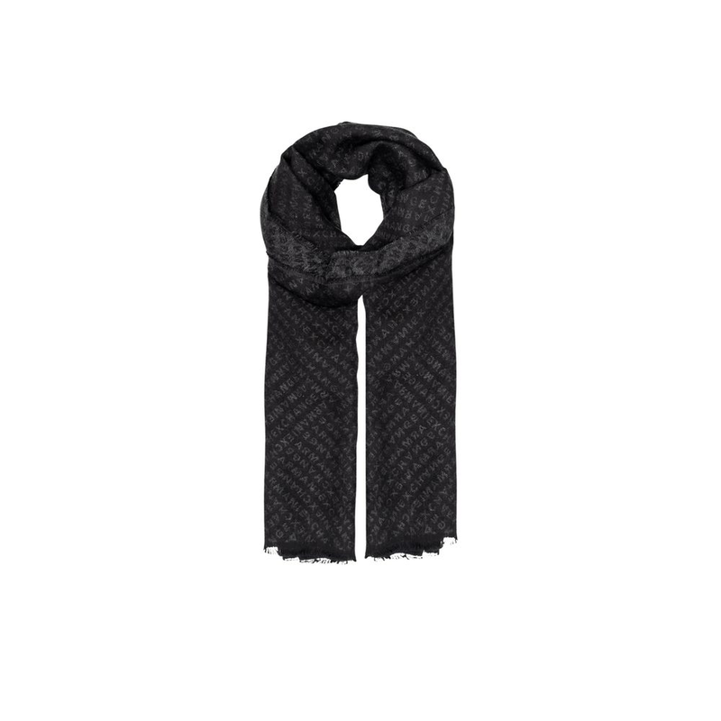 Black viscose scarf-null