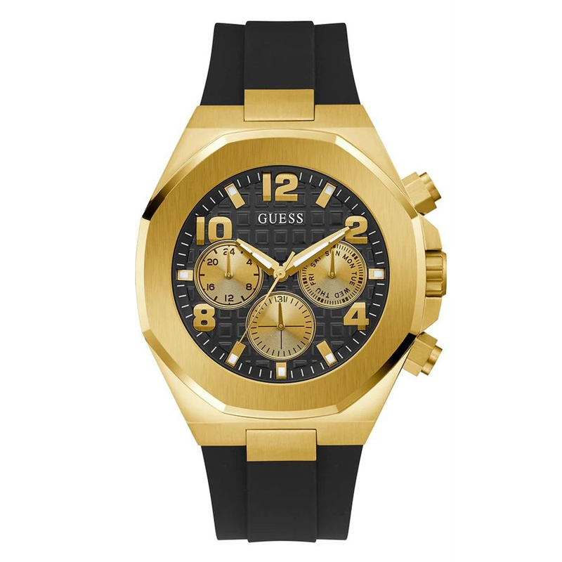 Black synthetic dress watch-null