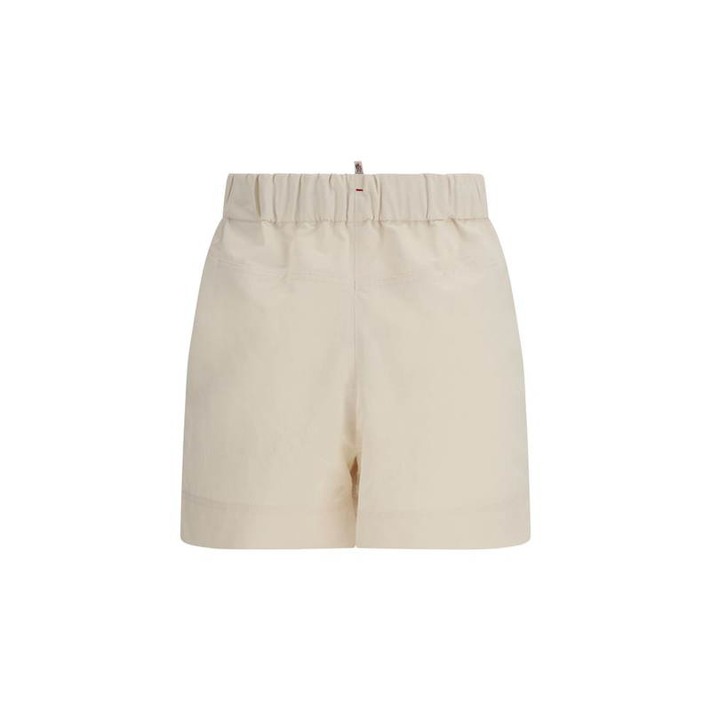 Beige polyester bermuda shorts-null