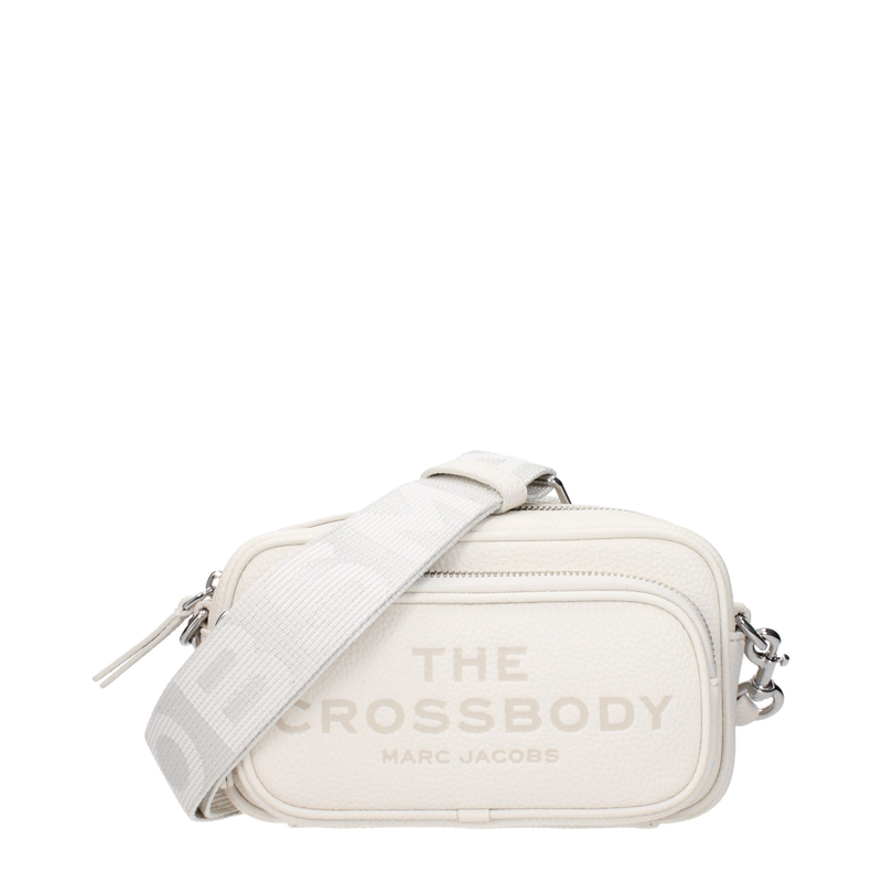 White leather crossbody bag-null