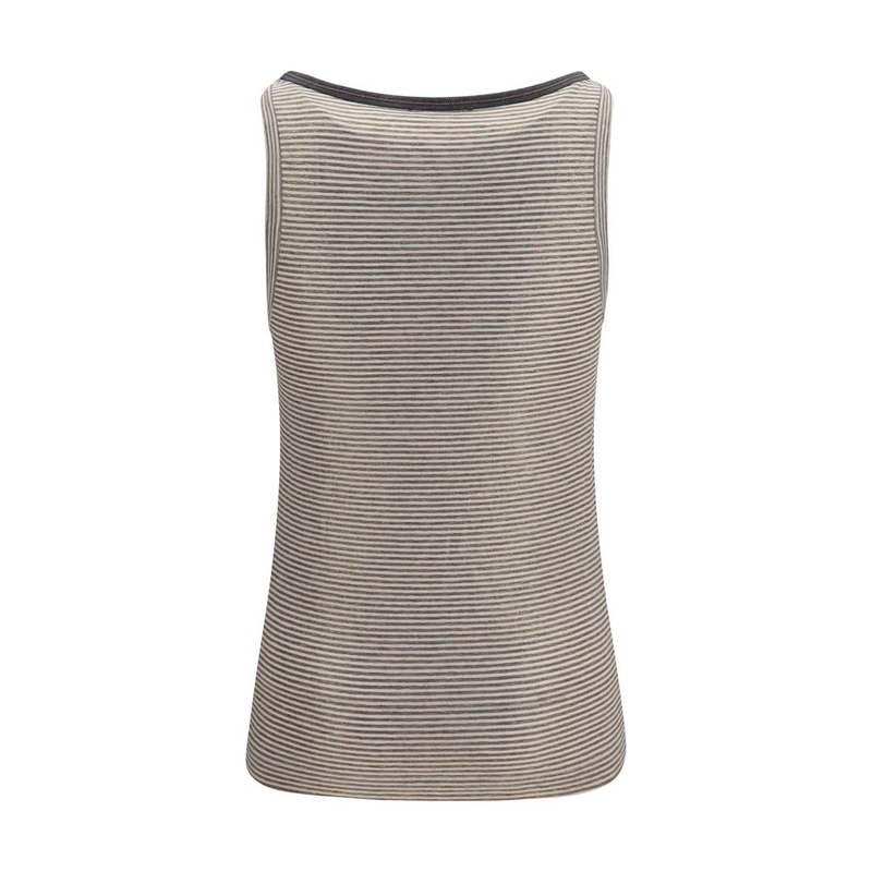 Beige linen tank tops-null