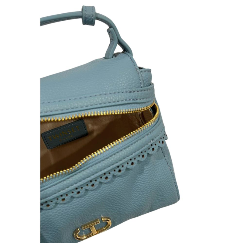 Blue pu women handbag-null