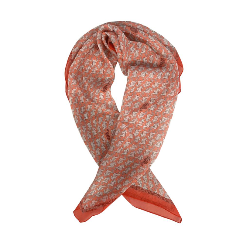 Red silk women scarf-null