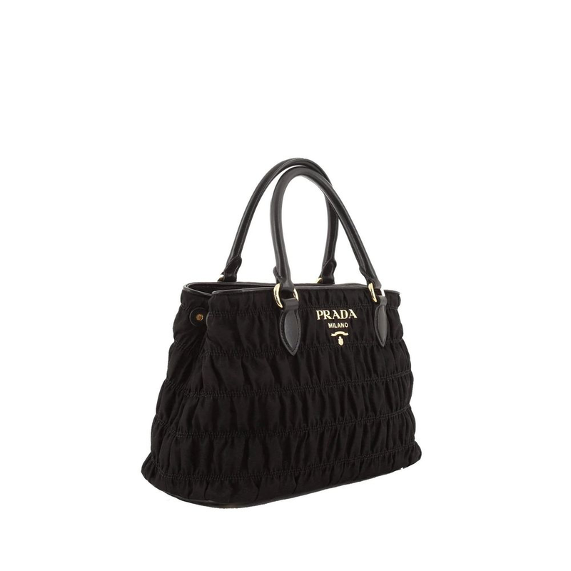 Black nylon handbag-null