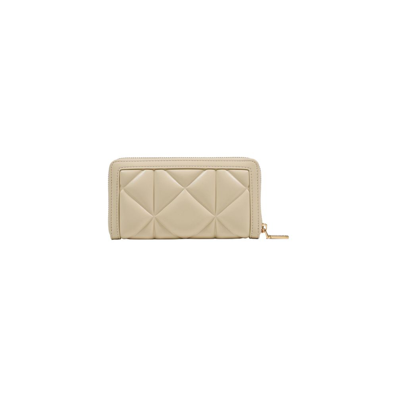Cream artificial leather wallet-null