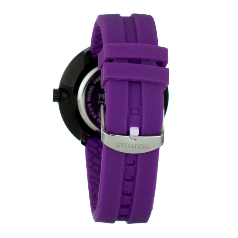 Purple rubber bracelet watch-null