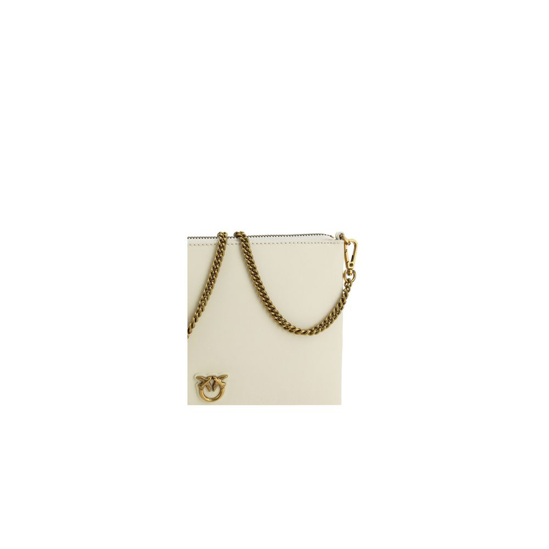 Beige calf leather bos taurus shoulder bag-null