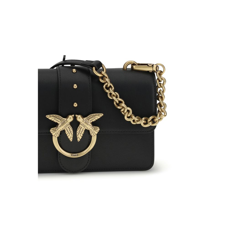 Black calf leather bos taurus shoulder bag-null