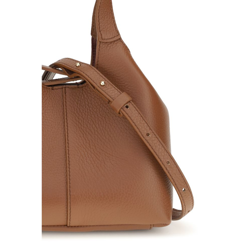 Brown calf leather bos taurus shoulder bag-null