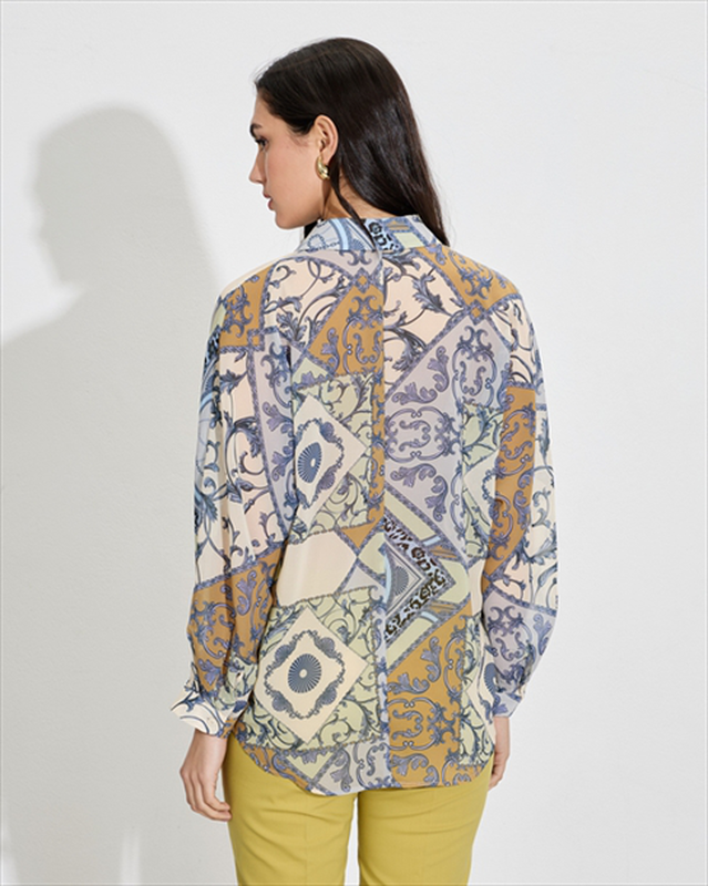 Shirt chiffon printed image number null