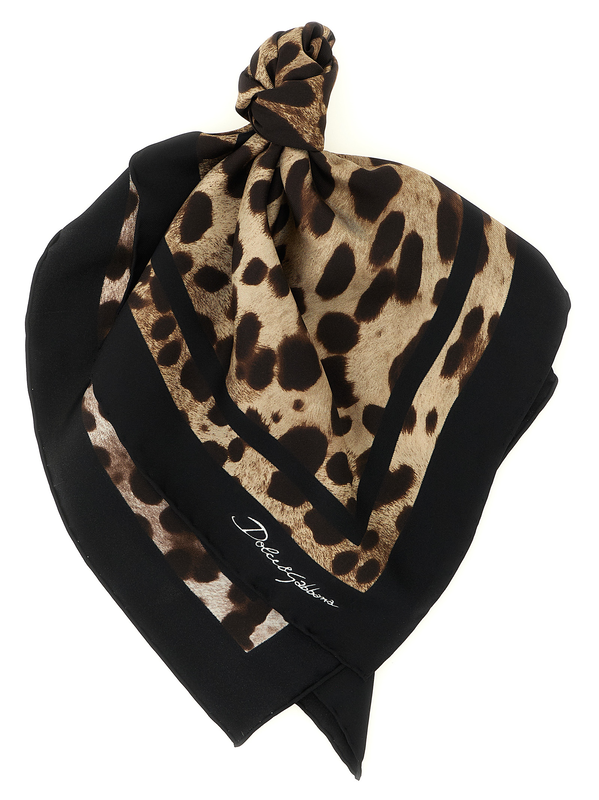 Brown silk scarf-null
