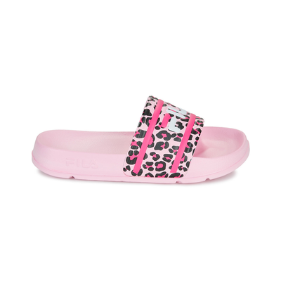 Fila morro bay pink leopard slides, , medium