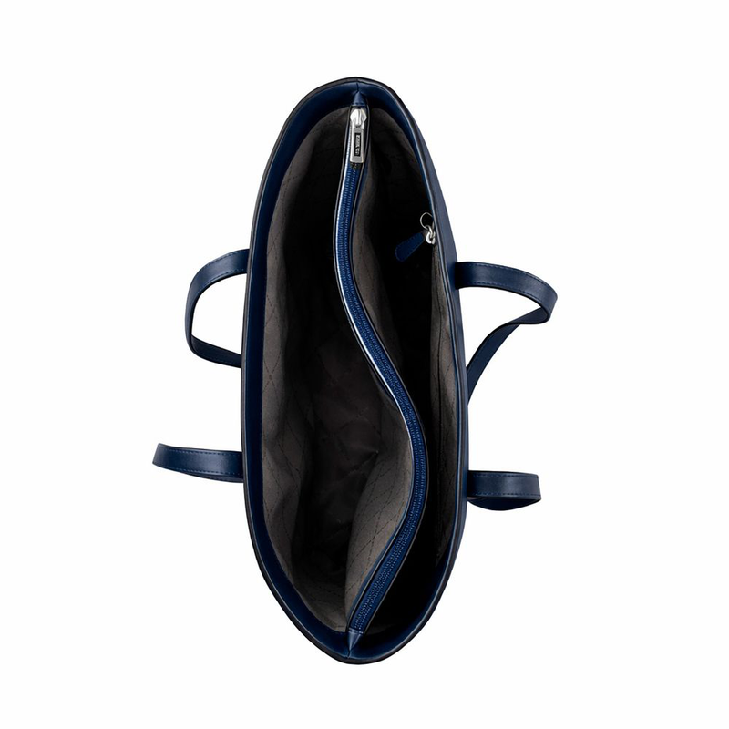 Blue fur handbag-null