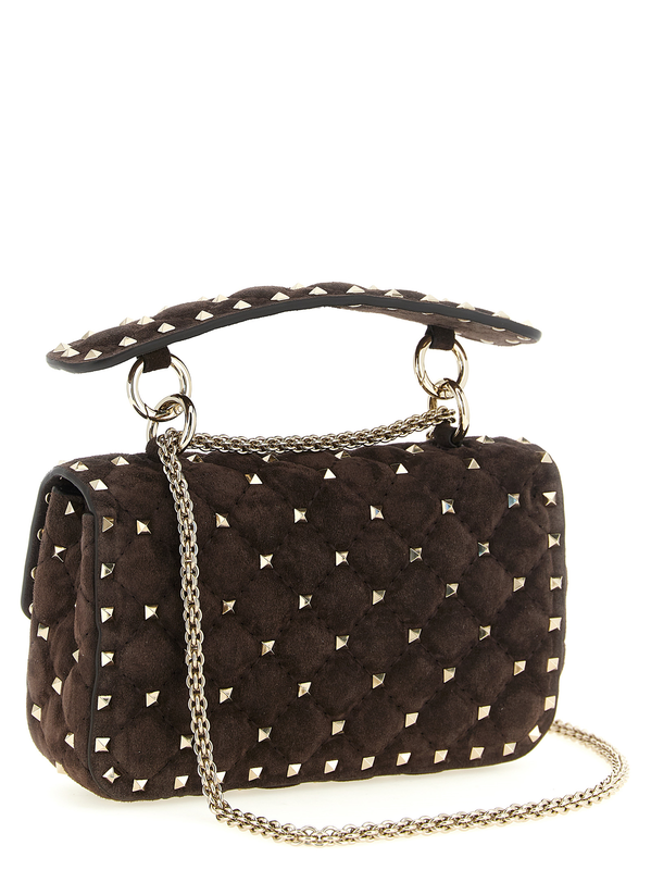 Brown calfskin shoulder bag-null