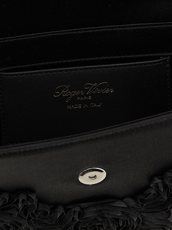 Black viscose clutch bag-null