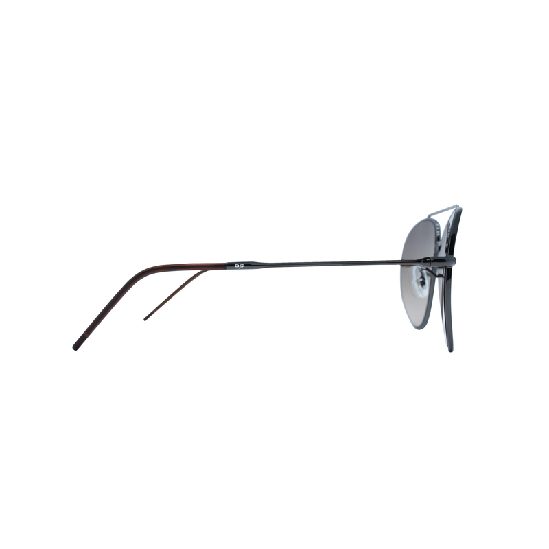 OJO sunglasses e. Gun 60-12 frame and temples with handmade tips and nylon brown reverse lenses rx image number null