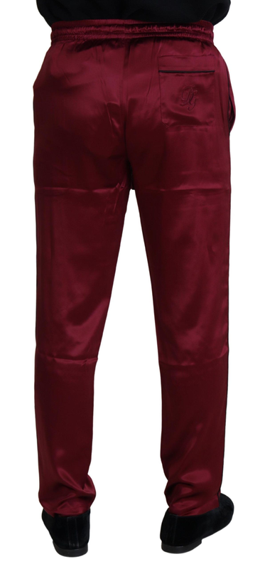 Bordeaux silk dg sleep lounge pants-null
