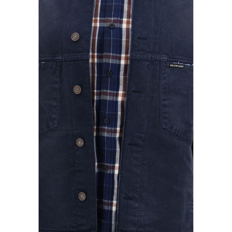 Blue cotton denim jacket-null