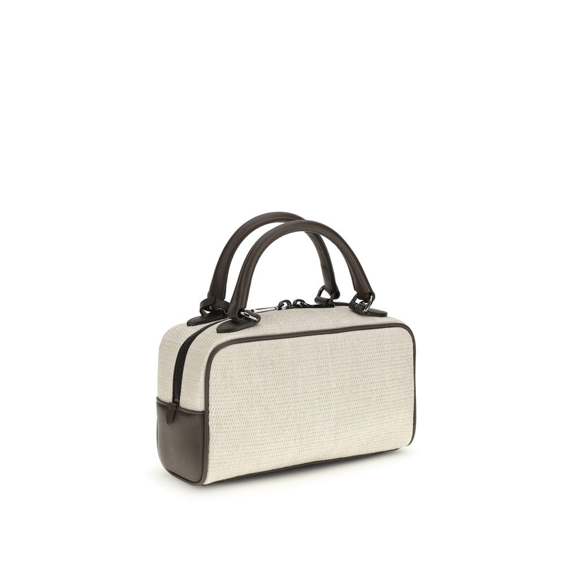 Gray polyamide handbag-null