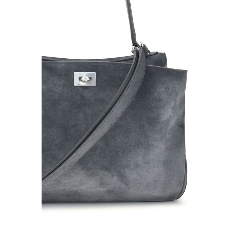 Gray calf leather bos taurus handbag-null