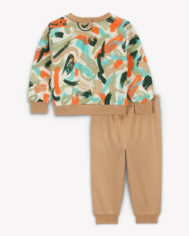 Nike infant express yourself aop crew set-null