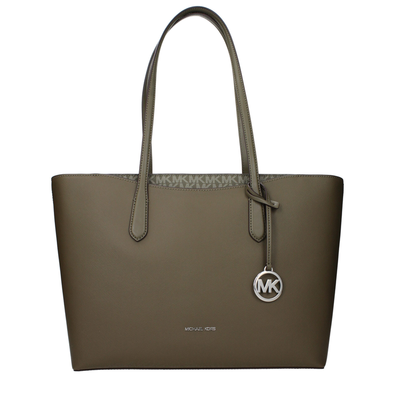 Green fabric shoulder bag-null
