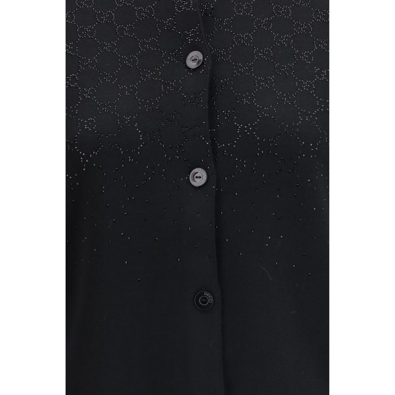 Black wool cardigan-null