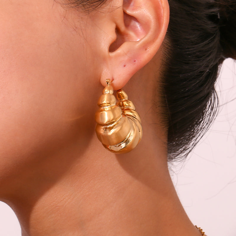 Hollow bold hoops-null