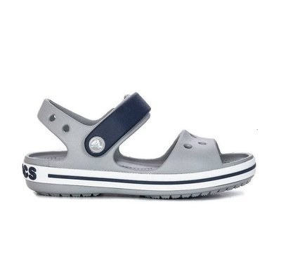 Kids’ crocband™ sandal, Grey / Navy, medium