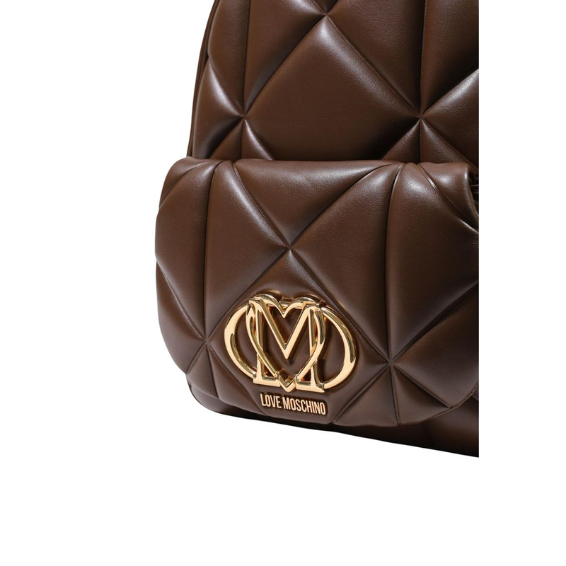Brown polyethylene backpack-null