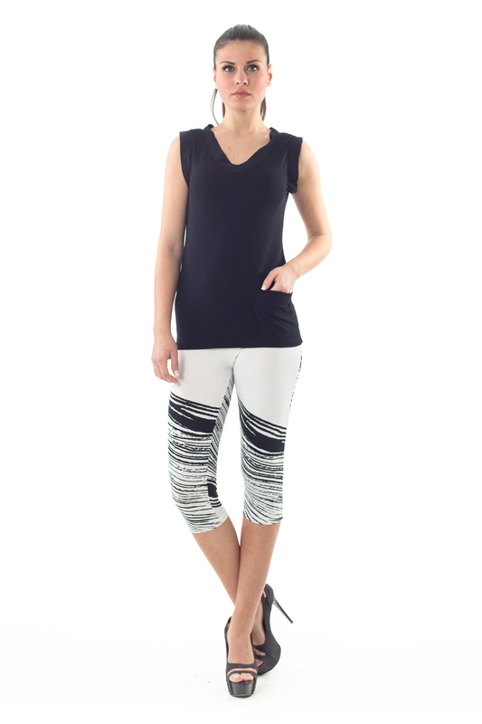 Cropped print leggings-null
