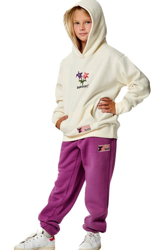 Girl's long sleeve hooded sweatshirt-null