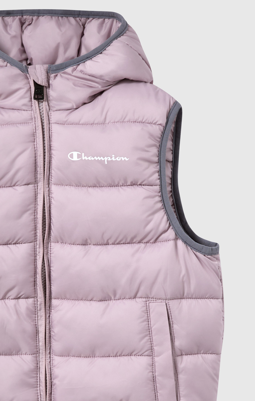 Champion girl's hooded full zip vest-null