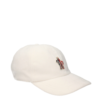 White polyester cap (baseball hat), White, medium