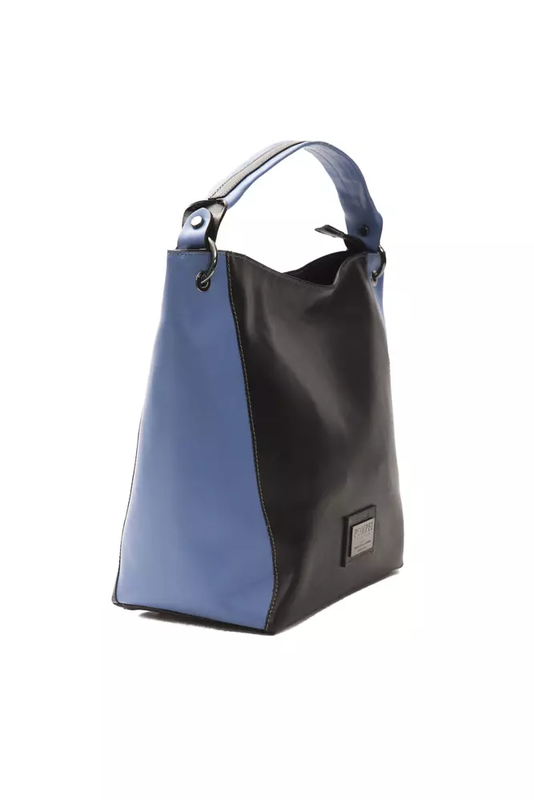 Black leather women shoulder bag-null