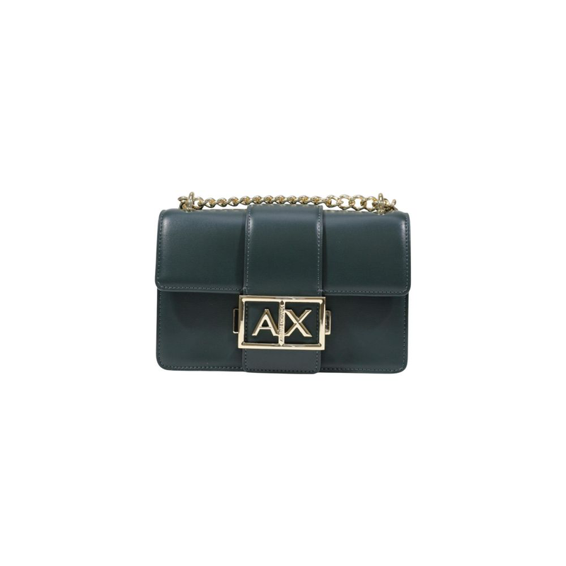 Green polyester handbag-null