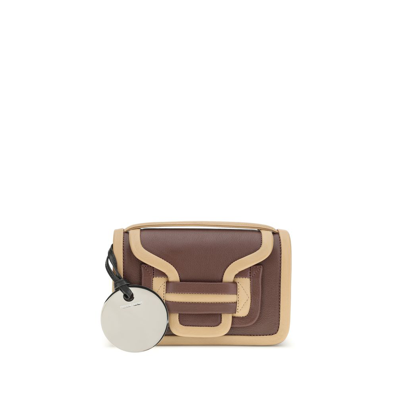 Brown calf leather bos taurus shoulder bag-null