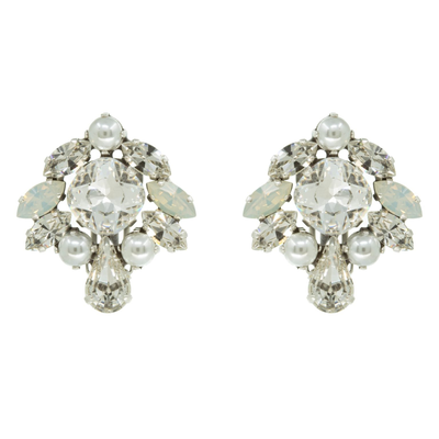 Aberia white, White Swarovski Crystals, medium