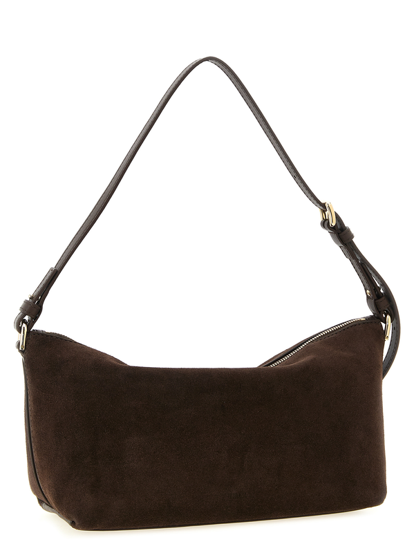 Brown calfskin shoulder bag-null